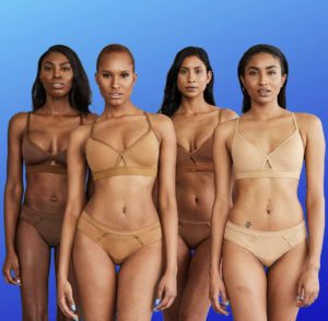 Black women in nude lingerie